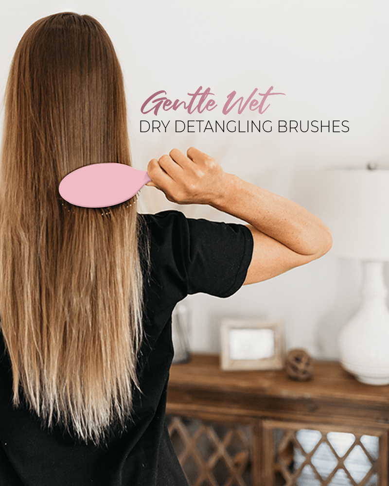 Pink Detangling Hairbrush for Wet and Dry Hair