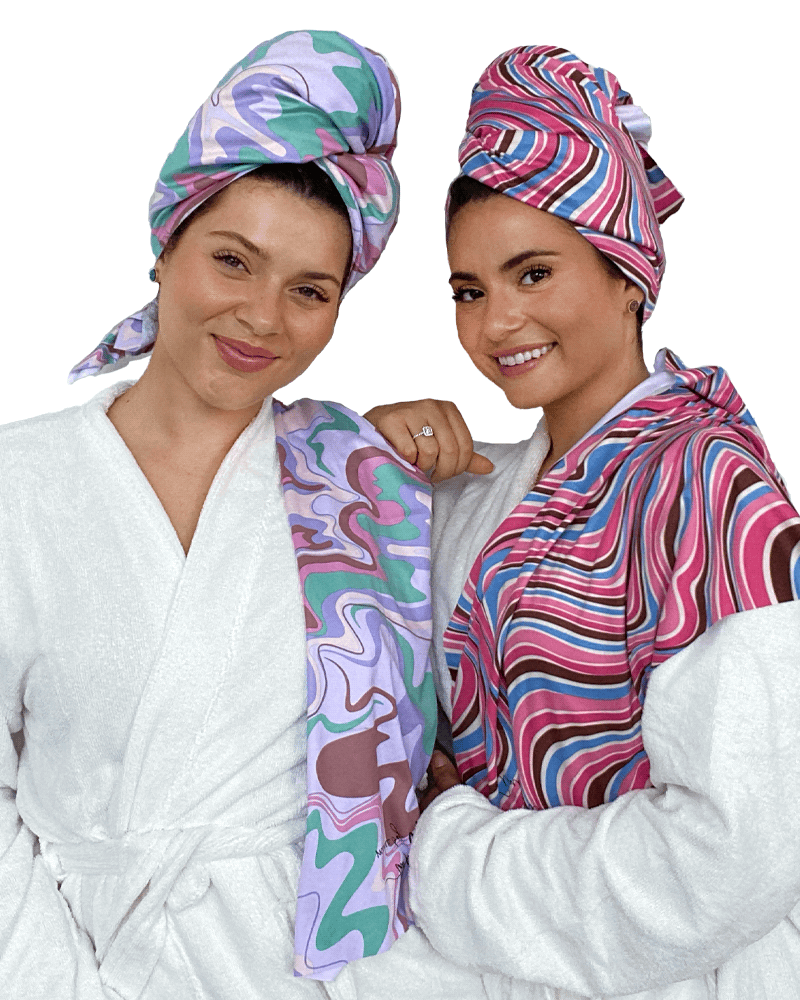 The Seesters Bundle - Manes by Mell 2022 Limited Edition Smooth Microfiber Hair Towel & Scrunching Towel Bundle