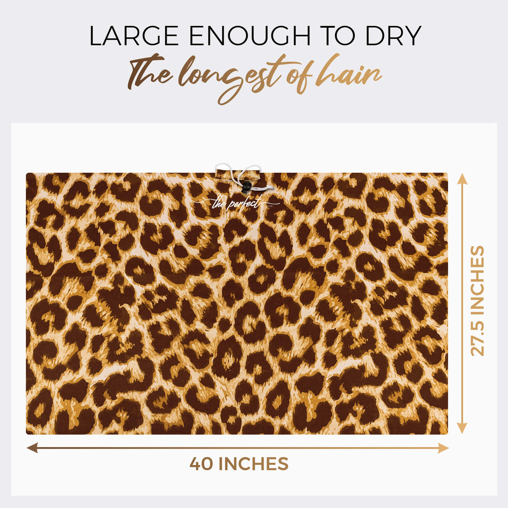 Leopard print discount hair towel wrap