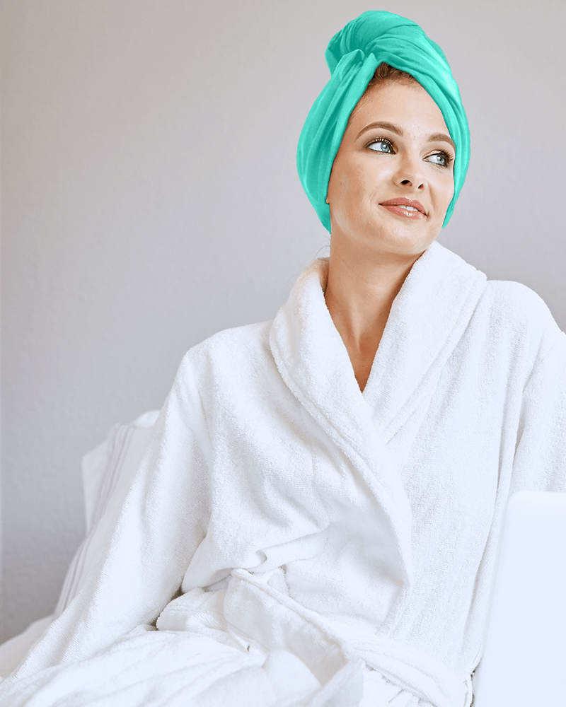 Smooth Microfiber Hair Towel with Wet / Dry Hair Brush