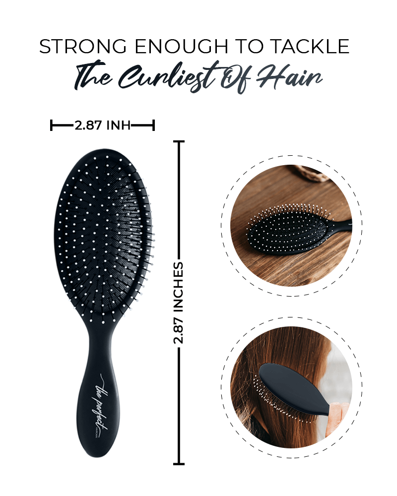 Detangle Hair Brush And Wide Tooth Comb Set - Easy To Hold Detangler Hairbrush And Detangling - View #4