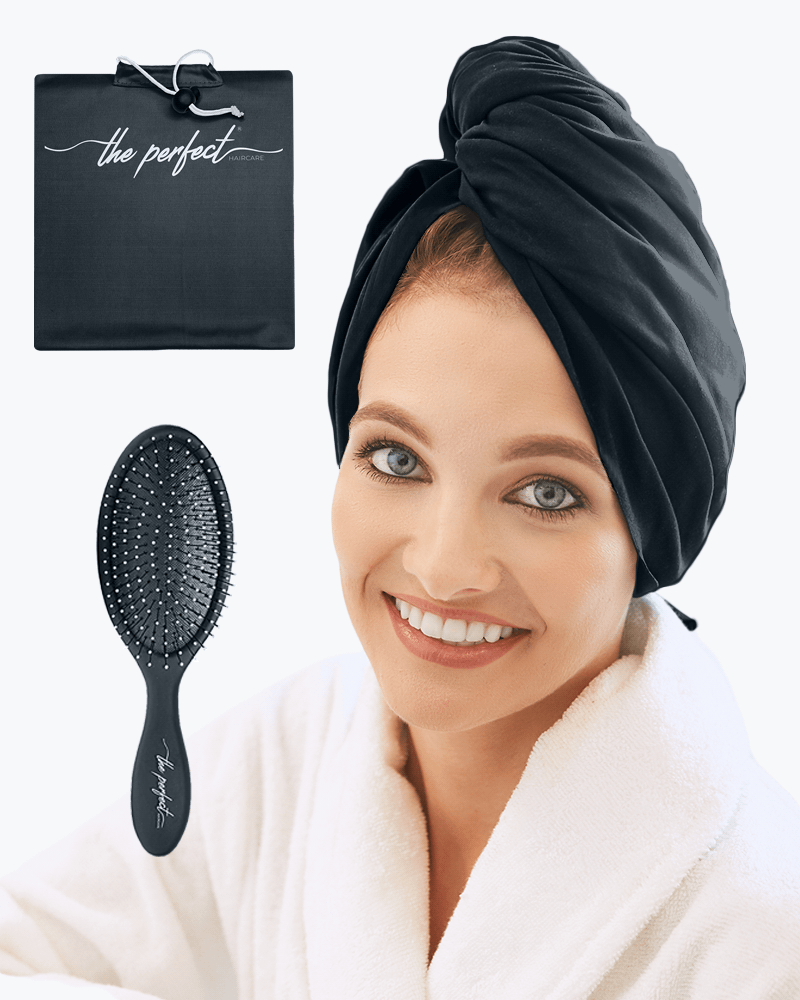 Black hair towel sale