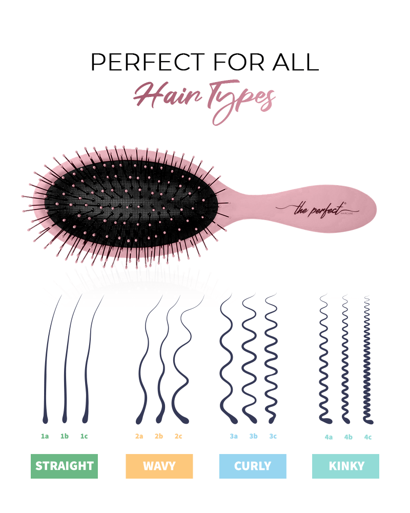 Pink Detangling Hairbrush for Wet and Dry Hair